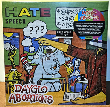 DAYGLO ABORTIONS "Hate Speech" LP (Unrest) Neon Green